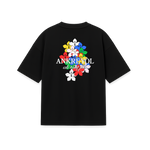 ANKREYÒL  Ak Tout Fòs Multi-Hibiscus Logo Tee