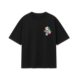 ANKREYÒL  Ak Tout Fòs Multi-Hibiscus Logo Tee
