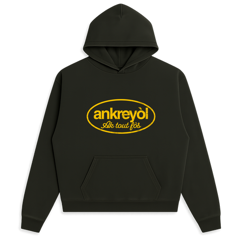Ankreyòl “Ak Tout Fòs” Oval Hoodie