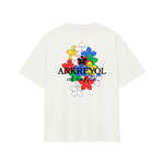 ANKREYÒL  Ak Tout Fòs Multi-Hibiscus Logo Tee
