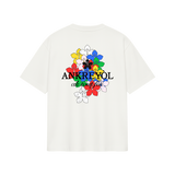 ANKREYÒL  Ak Tout Fòs Multi-Hibiscus Logo Tee