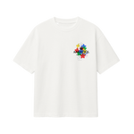 ANKREYÒL  Ak Tout Fòs Multi-Hibiscus Logo Tee